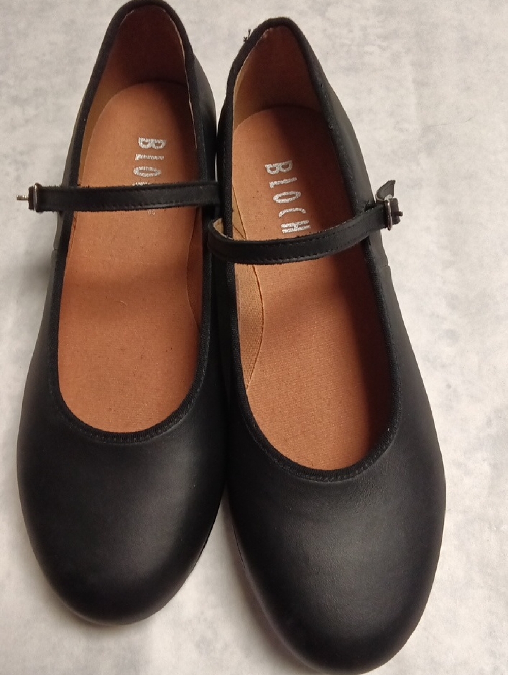Bloch Black Mary Jane Tap Flats with Single Strap Size 8